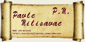 Pavle Milisavac vizit kartica